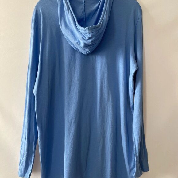 Life is Good Womens Blue Long Sleeve Graphic Crusher Lite Hooded Tee Size XL - Picture 2 of 10